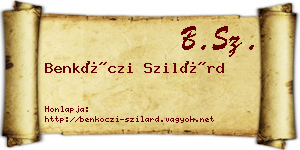 Benkóczi Szilárd névjegykártya